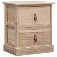 vidaXL Mesas de cabeceira 38x28x45 cm 2 pcs paulownia branco e natural