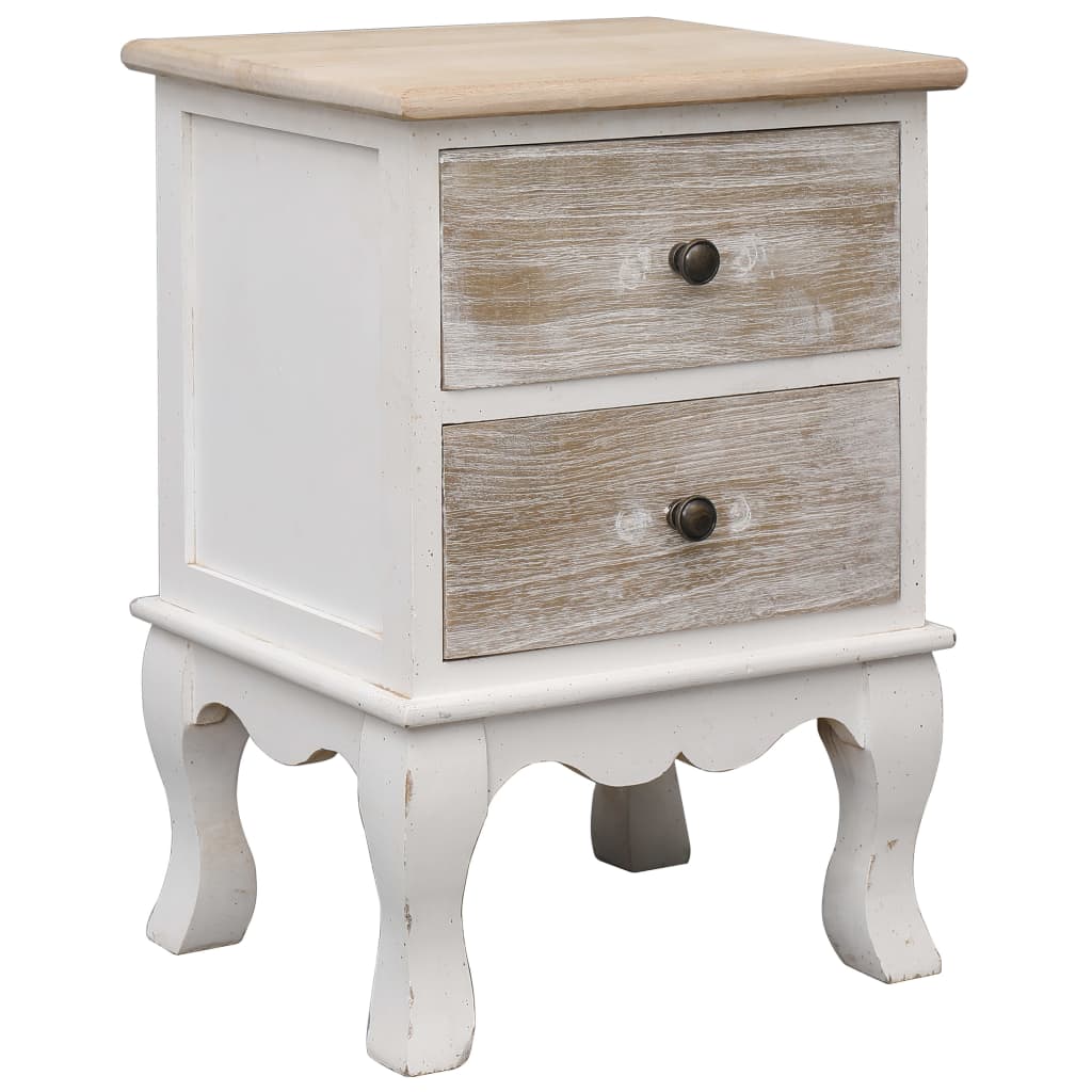 vidaXL Mesa de cabeceira 35x30x50 cm madeira de paulownia