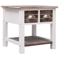 vidaXL Mesa de apoio 40x40x40 cm madeira de paulownia cinzento