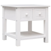 vidaXL Mesa de apoio 40x40x40 cm madeira de paulownia cinzento