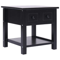 vidaXL Mesa de apoio 40x40x40 cm madeira de paulownia cinzento