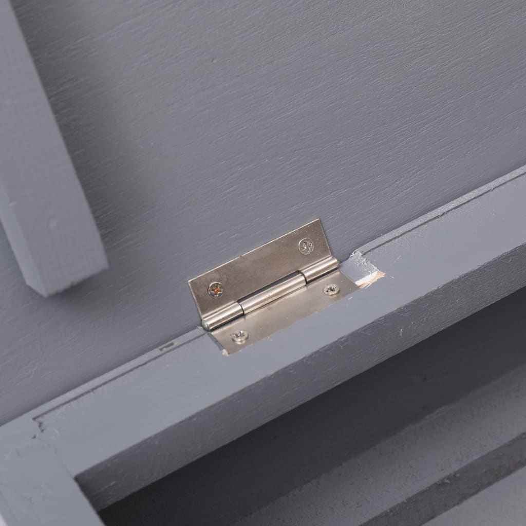 vidaXL Sapateira 50x28x98 cm madeira de paulownia cinzento