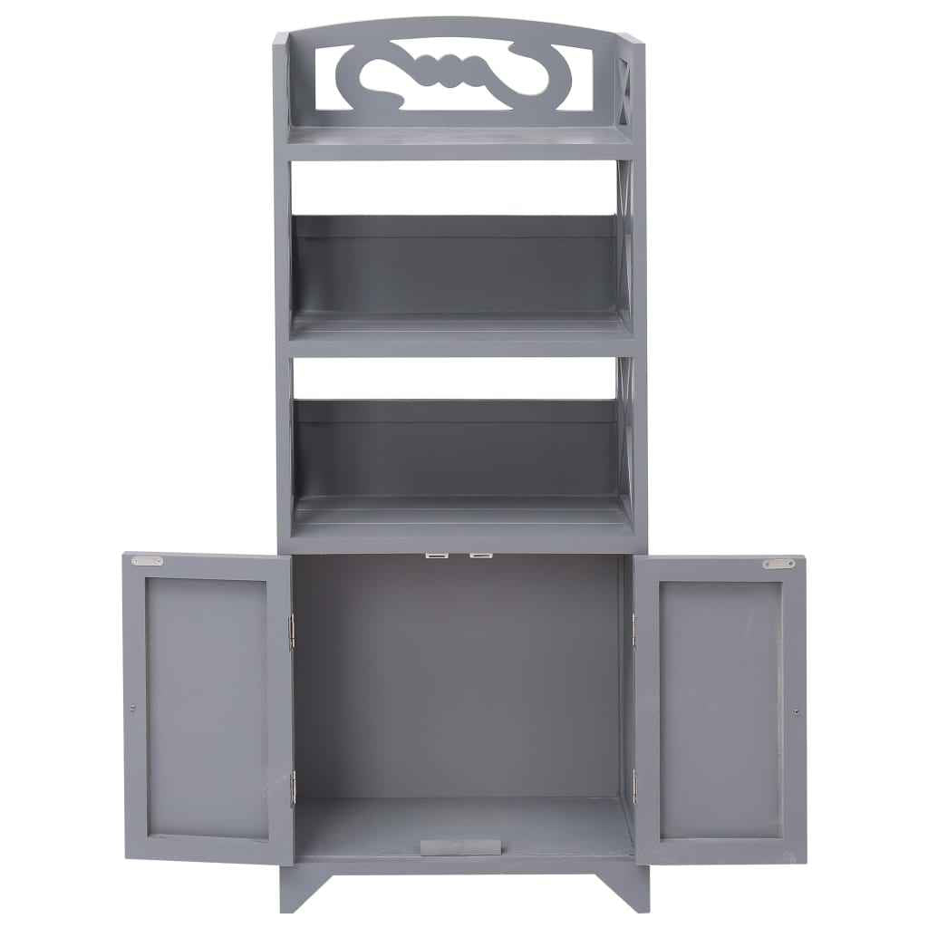 vidaXL Armário de casa de banho 46x24x116cm madeira paulownia cinzento