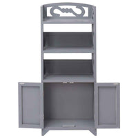 vidaXL Armário de casa de banho 46x24x116cm madeira paulownia cinzento