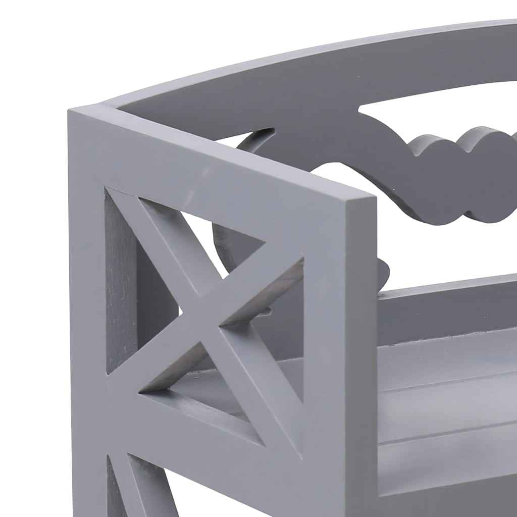 vidaXL Armário de casa de banho 46x24x116cm madeira paulownia cinzento