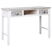 vidaXL Secretária 110x45x76 cm madeira cinzento
