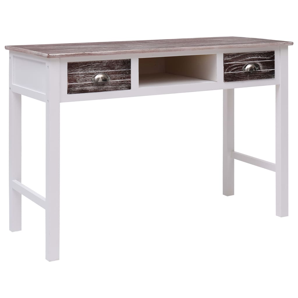 vidaXL Secretária 110x45x76 cm madeira cinzento