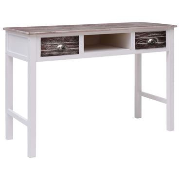 vidaXL Secretária 110x45x76 cm madeira cinzento