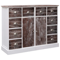 vidaXL Aparador com 10 gavetas 113x30x79 cm madeira cinzento