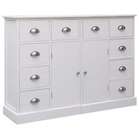 vidaXL Aparador com 10 gavetas 113x30x79 cm madeira cinzento