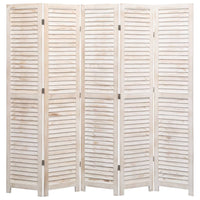 vidaXL Biombo com 4 painéis 140x165 cm madeira branco