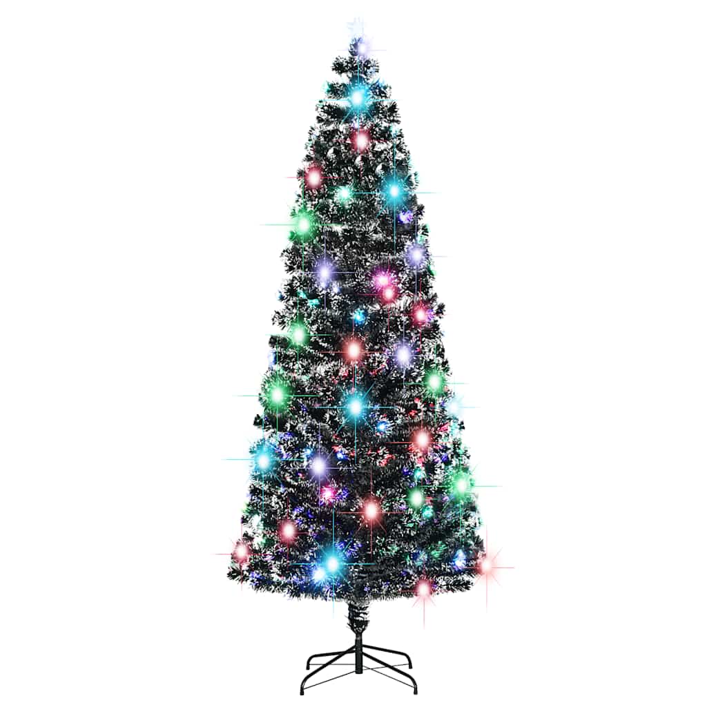 vidaXL Árvore de Natal pré-iluminada c/ suporte e LED 150 cm fibra ótica