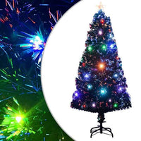 vidaXL Árvore de Natal pré-iluminada c/ suporte e LED 120 cm fibra ótica