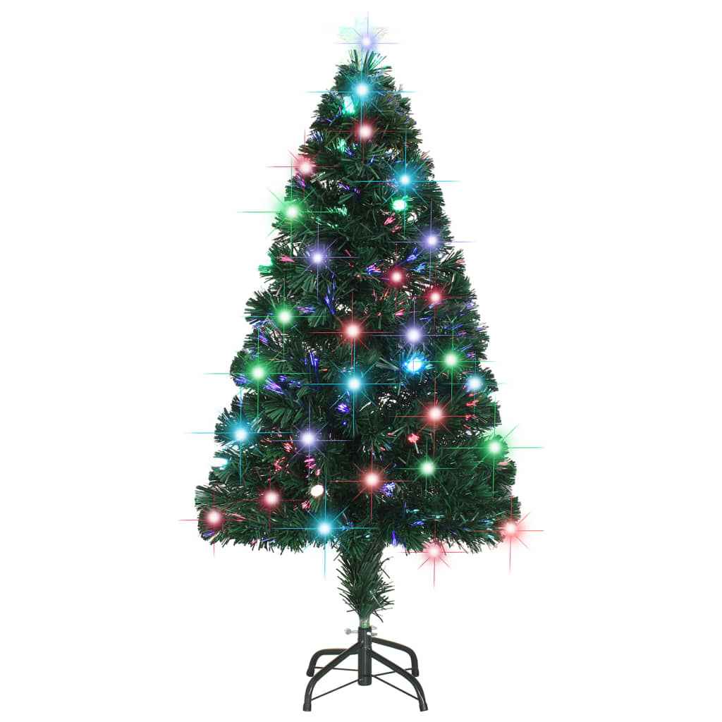 vidaXL Árvore de Natal pré-iluminada c/ suporte e LED 120 cm fibra ótica