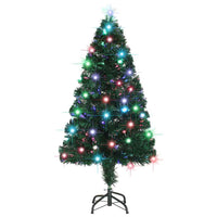 vidaXL Árvore de Natal pré-iluminada c/ suporte e LED 120 cm fibra ótica