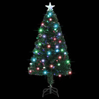 vidaXL Árvore de Natal pré-iluminada c/ suporte e LED 120 cm fibra ótica