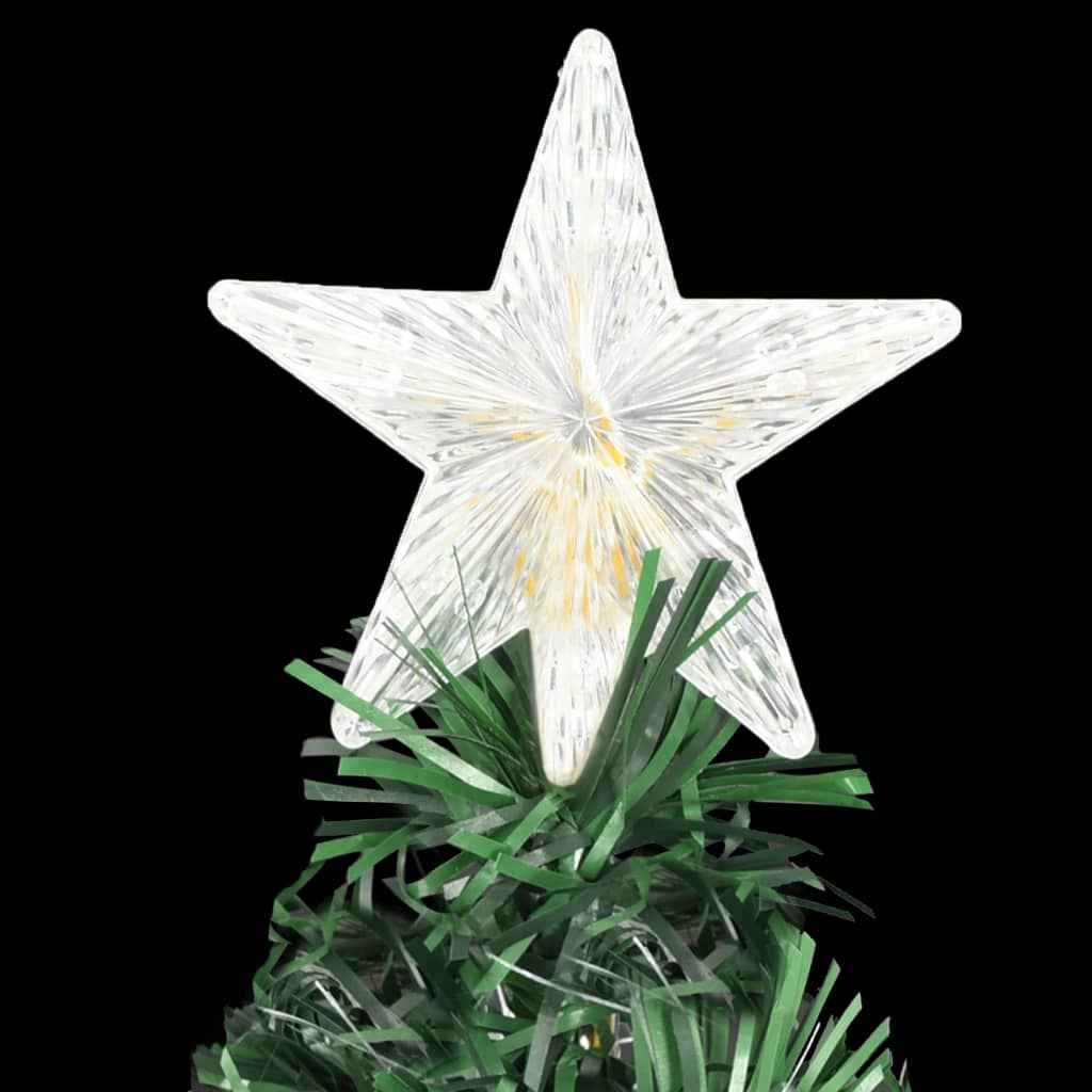 vidaXL Árvore de Natal pré-iluminada c/ suporte e LED 120 cm fibra ótica