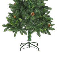 vidaXL Árvore de Natal artificial com pinhas 180 cm verde