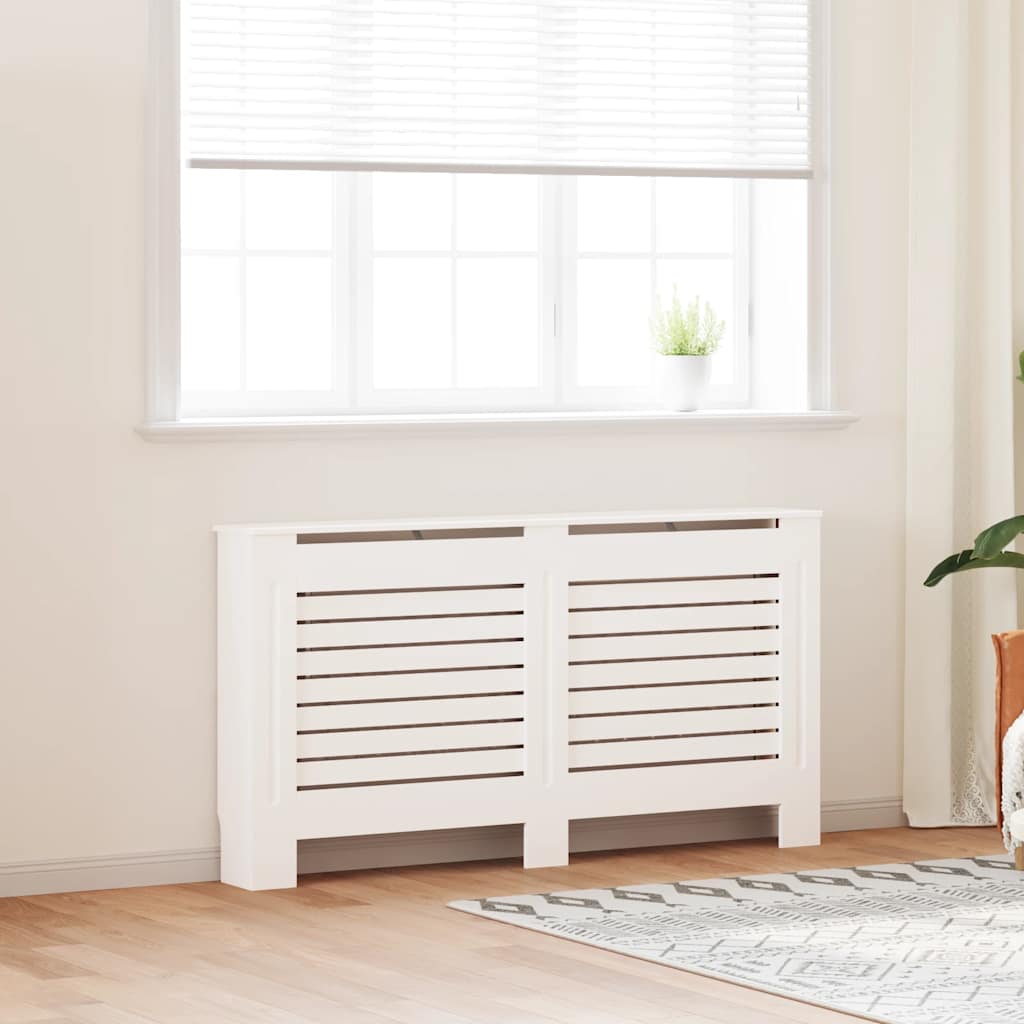 vidaXL Cobertura de radiador 112x19x81,5 cm MDF branco