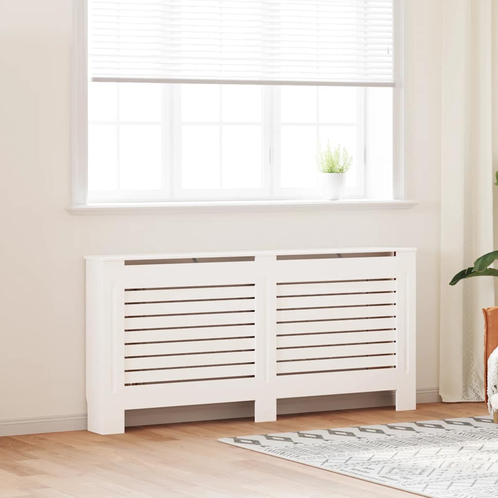 vidaXL Cobertura de radiador 112x19x81,5 cm MDF branco
