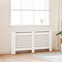 vidaXL Cobertura de radiador 112x19x81,5 cm MDF branco