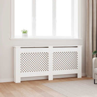 vidaXL Cobertura de radiador 112x19x81,5 cm MDF branco