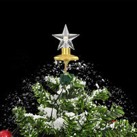 vidaXL Árvore de Natal com neve base formato guarda-chuva 75 cm verde