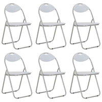 vidaXL Cadeiras de jantar dobráveis 4 pcs couro artificial preto