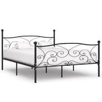 vidaXL Estrutura de cama com estrado de ripas 90x200 cm metal branco