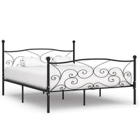 vidaXL Estrutura de cama com estrado de ripas 90x200 cm metal branco