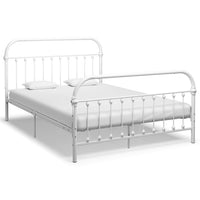 vidaXL Estrutura de cama 100x200 cm metal branco