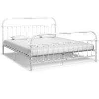 vidaXL Estrutura de cama 100x200 cm metal branco