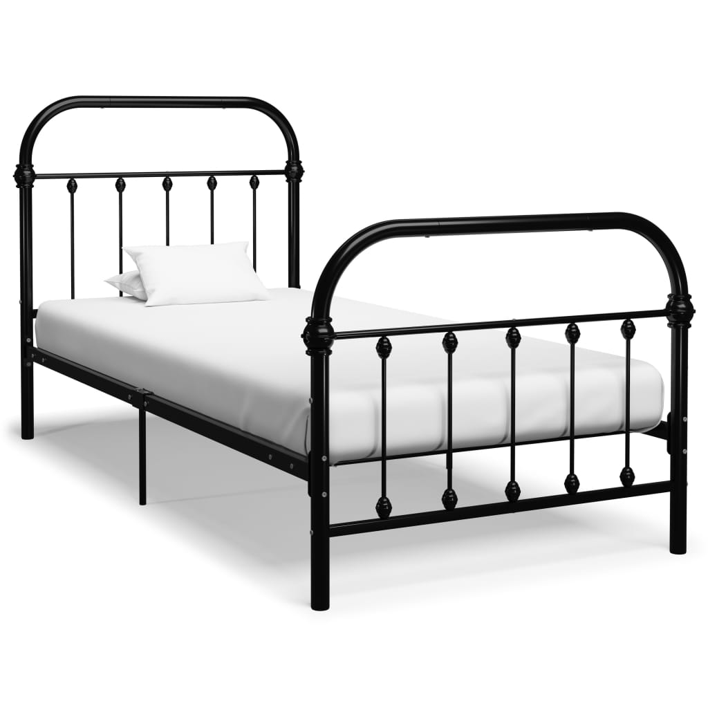 vidaXL Estrutura de cama 100x200 cm metal branco