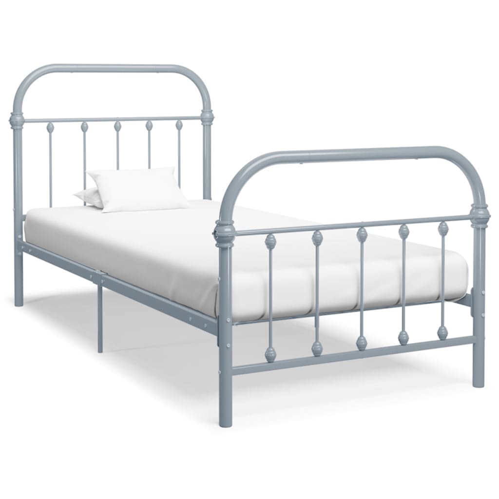 vidaXL Estrutura de cama 100x200 cm metal branco