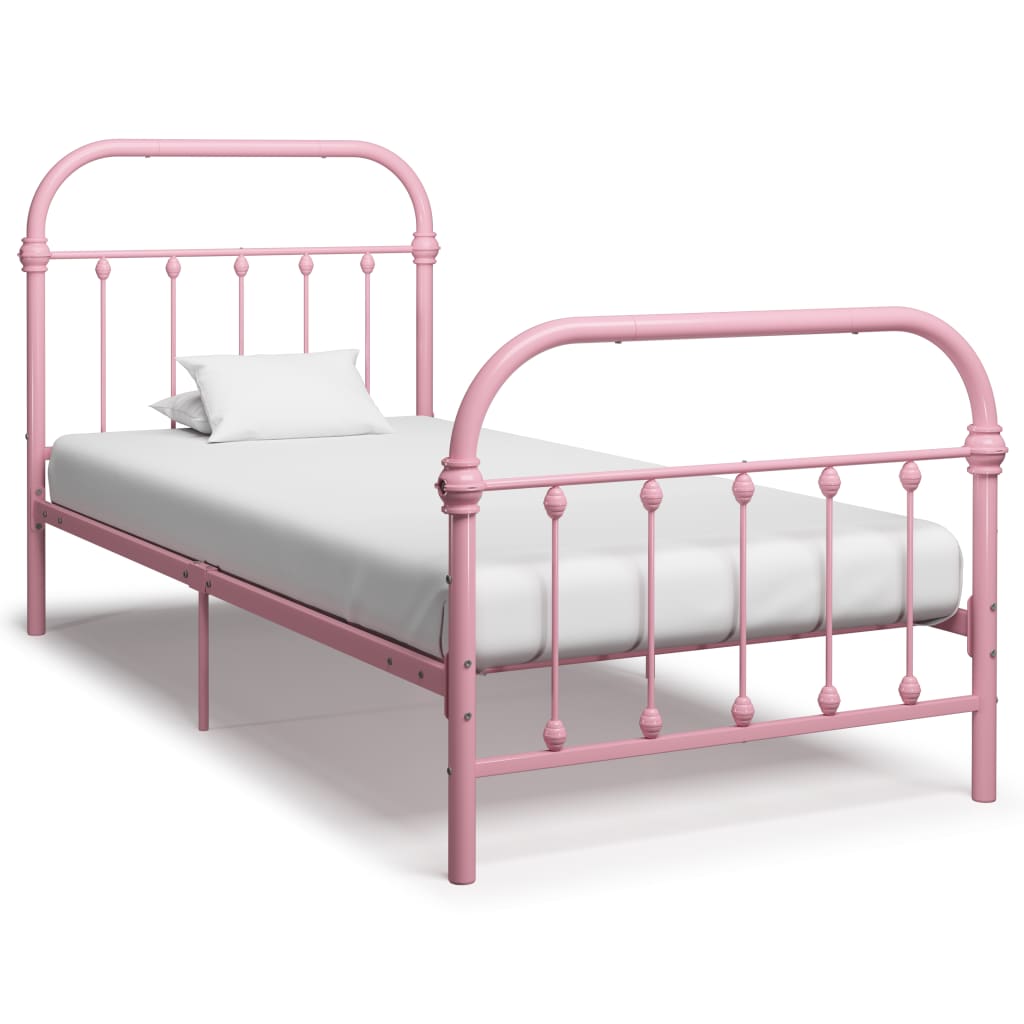 vidaXL Estrutura de cama 100x200 cm metal branco