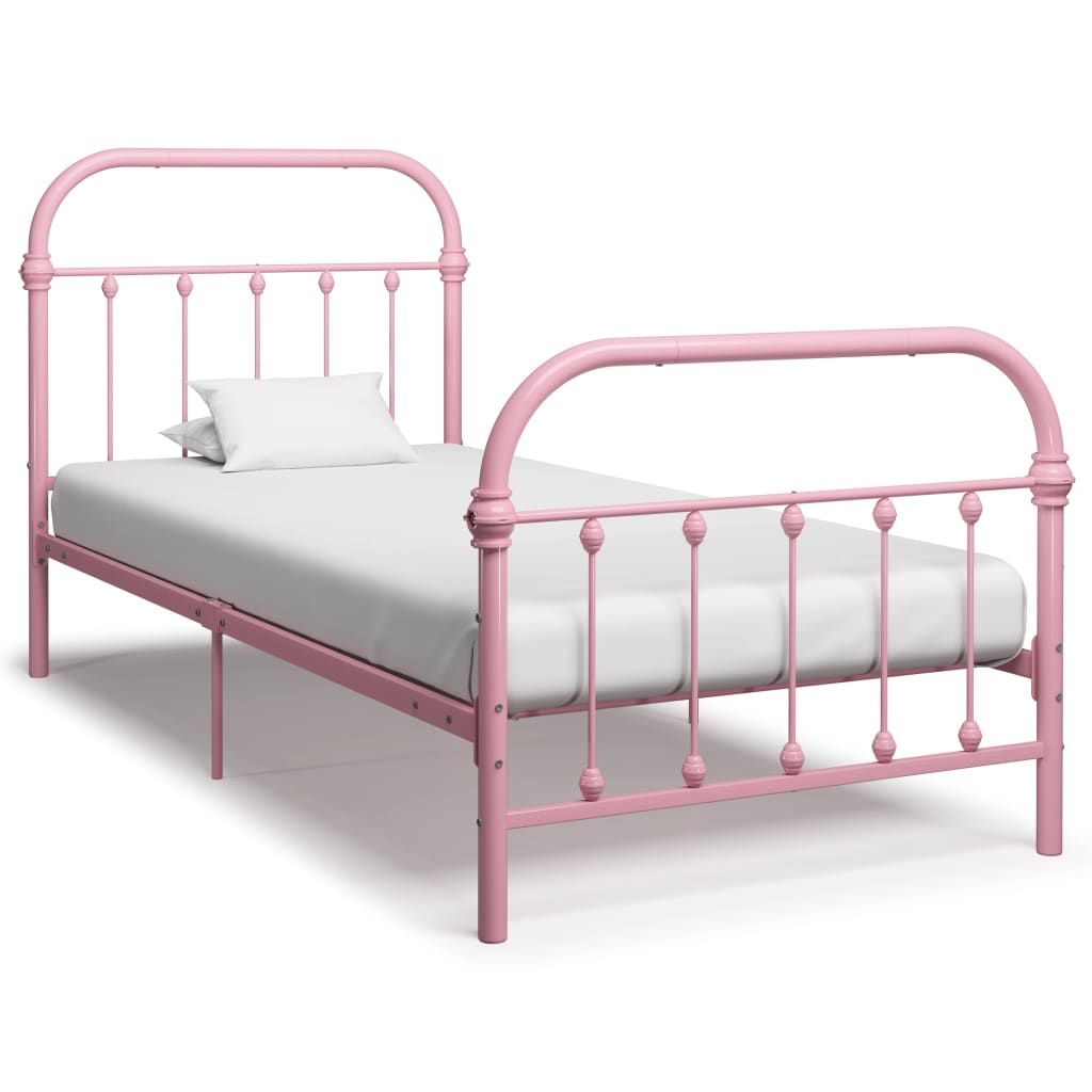 vidaXL Estrutura de cama 100x200 cm metal branco