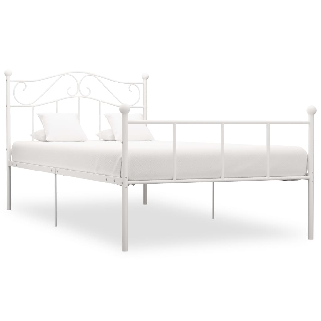 vidaXL Estrutura de cama metal 90x200 cm branco