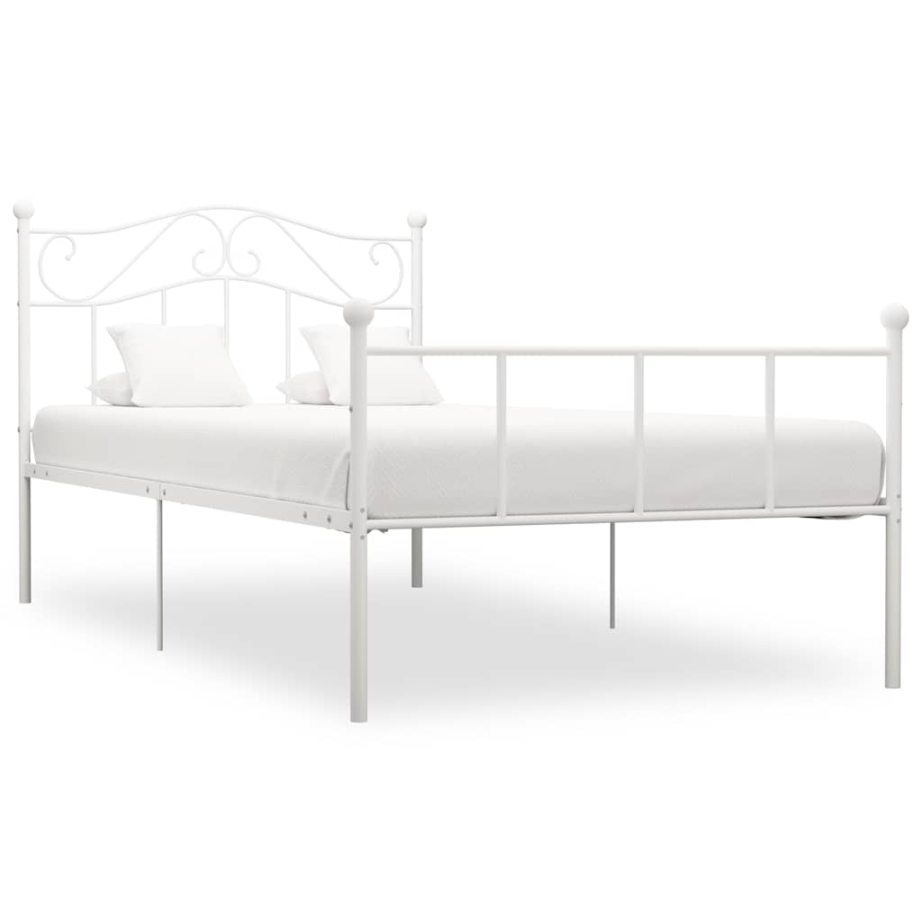 vidaXL Estrutura de cama metal 90x200 cm branco
