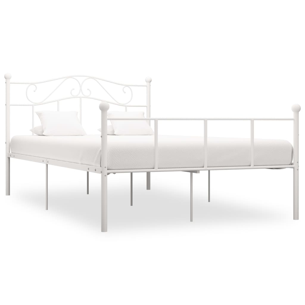 vidaXL Estrutura de cama metal 90x200 cm branco