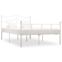 vidaXL Estrutura de cama metal 90x200 cm branco