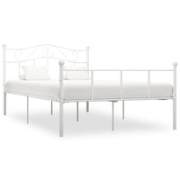 vidaXL Estrutura de cama metal 90x200 cm branco