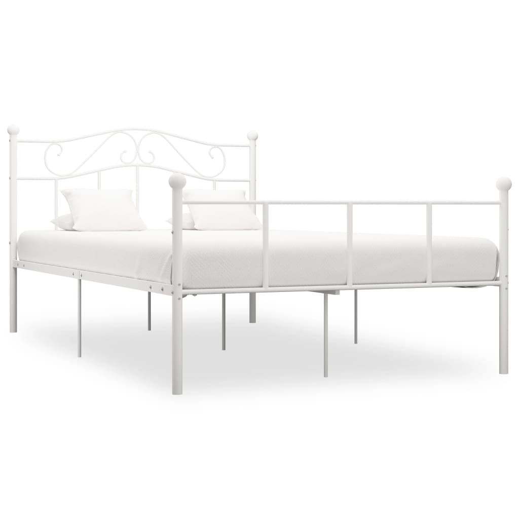 vidaXL Estrutura de cama metal 90x200 cm branco