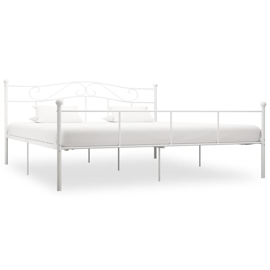 vidaXL Estrutura de cama metal 90x200 cm branco