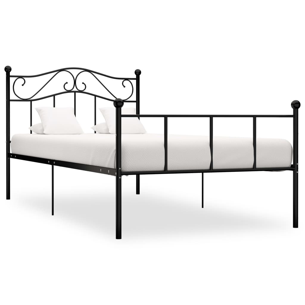 vidaXL Estrutura de cama metal 90x200 cm branco