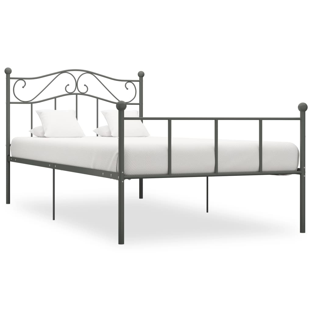 vidaXL Estrutura de cama metal 90x200 cm branco