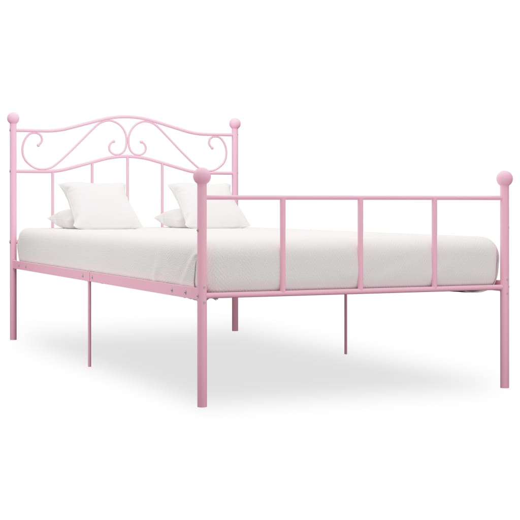 vidaXL Estrutura de cama metal 90x200 cm branco