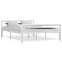 vidaXL Estrutura de cama 90x200 cm metal branco e preto