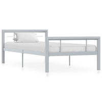 vidaXL Estrutura de cama 90x200 cm metal branco e preto