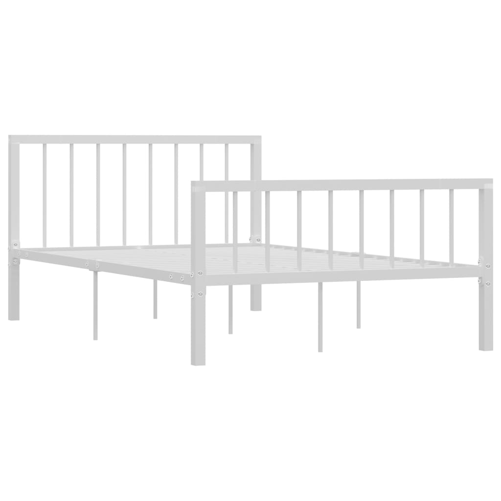 vidaXL Estrutura de cama 120x200 cm metal branco