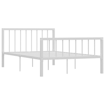 vidaXL Estrutura de cama 120x200 cm metal branco